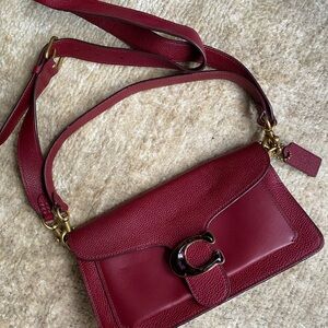 Coach Tabby 26 Leather Shoulder Bag, Wine, Rare Tortoise C